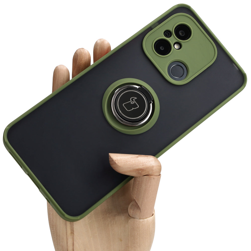 Schutzhülle Bizon Case Hybrid Ring für Xiaomi Redmi 12C, Hellgrün