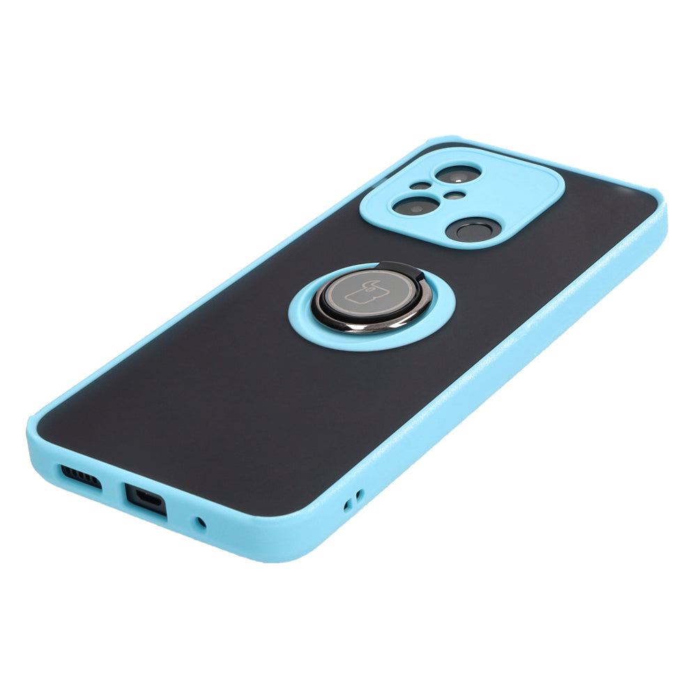 Schutzhülle Bizon Case Hybrid Ring für Xiaomi Redmi 12C, Hellblau