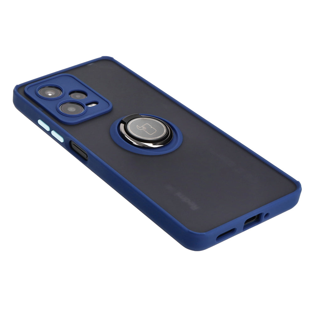 Schutzhülle Bizon Case Hybrid Ring für Xiaomi Redmi Note 12 Pro 5G, Dunkelblau