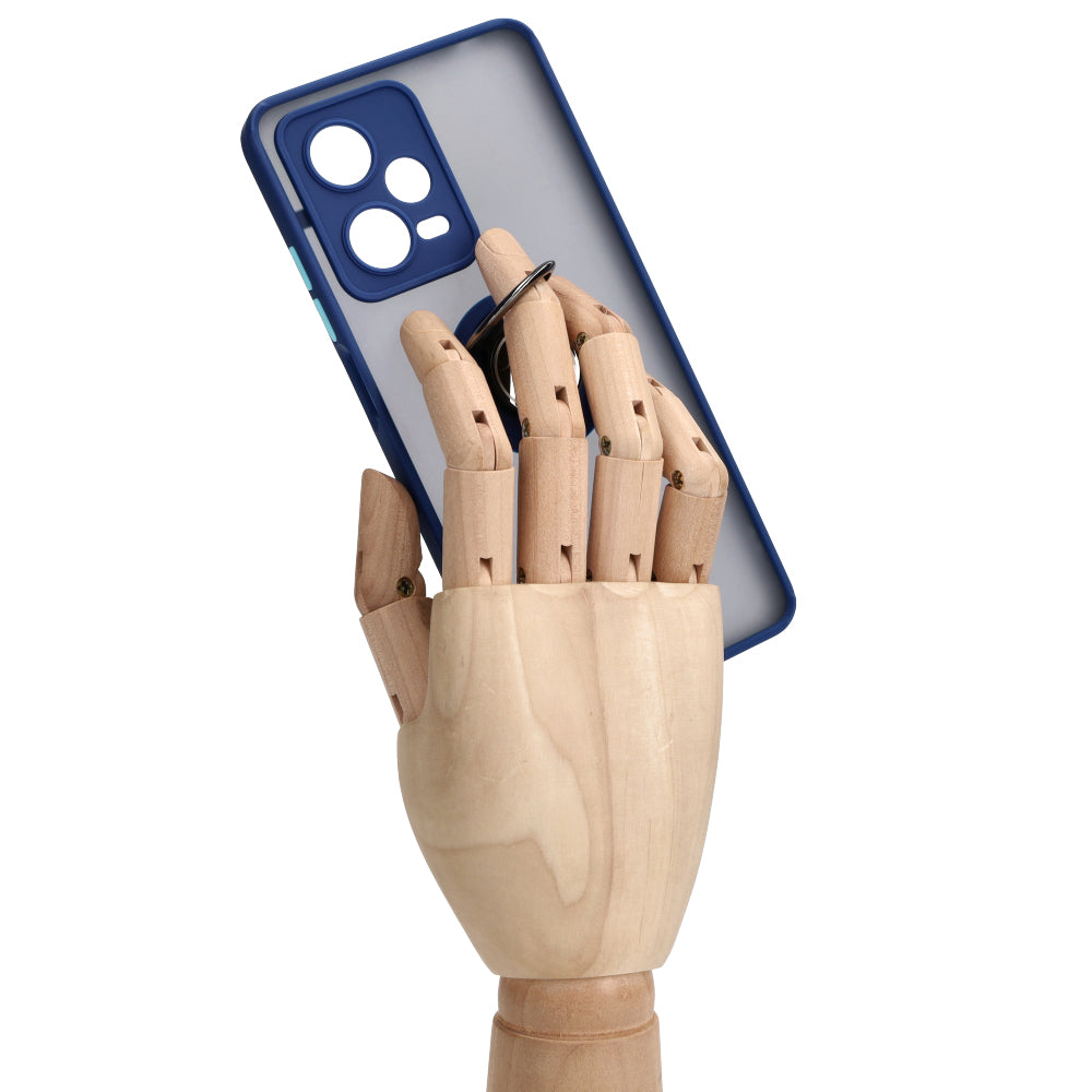 Schutzhülle Bizon Case Hybrid Ring für Xiaomi Redmi Note 12 Pro 5G, Dunkelblau