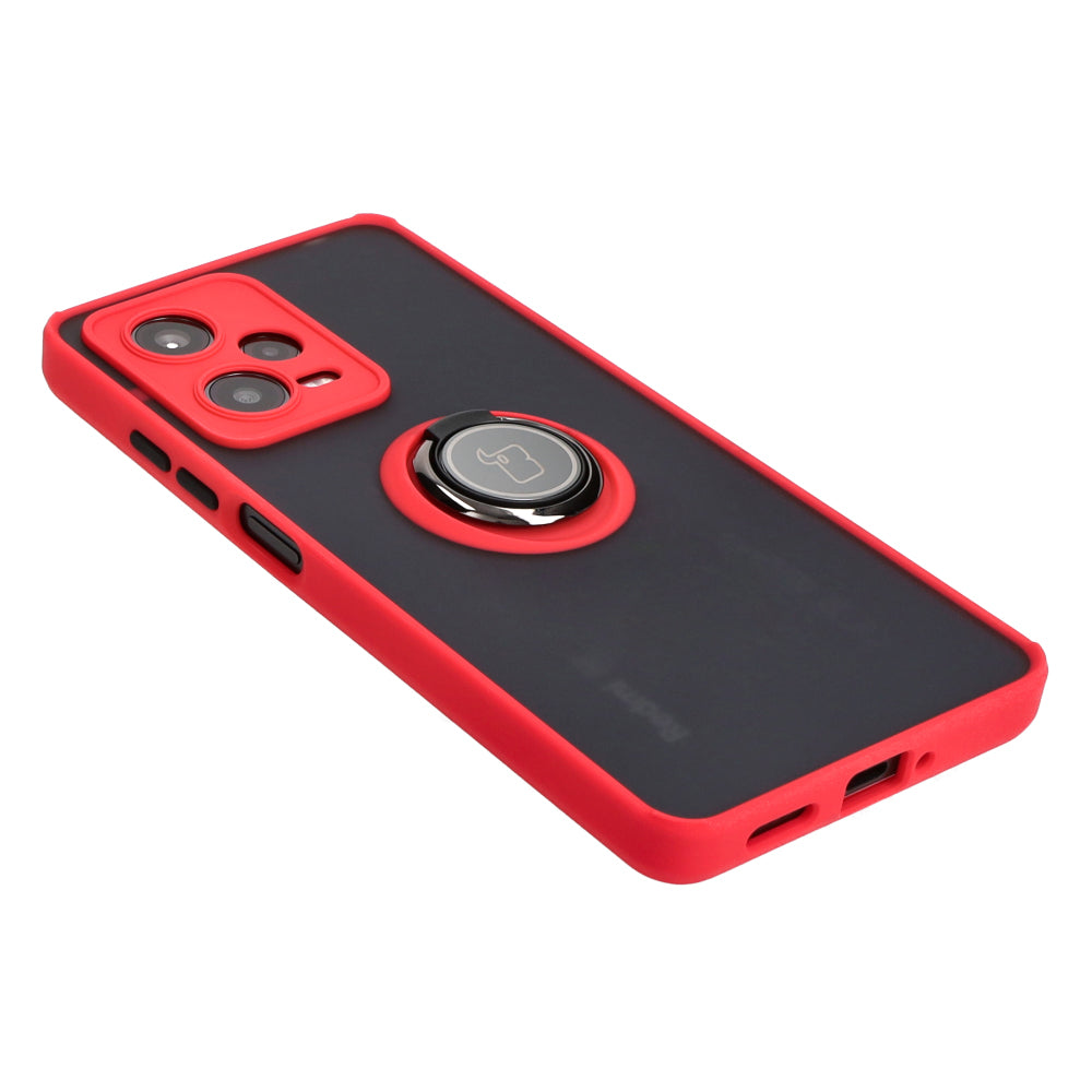 Schutzhülle Bizon Case Hybrid Ring für Xiaomi Redmi Note 12 Pro 5G, Rot