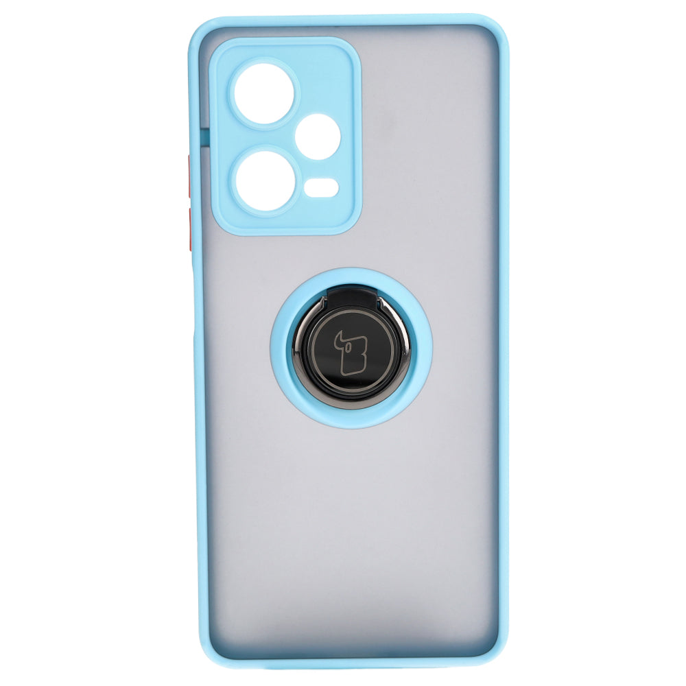 Schutzhülle Bizon Case Hybrid Ring für Xiaomi Redmi Note 12 Pro 5G, Hellblau
