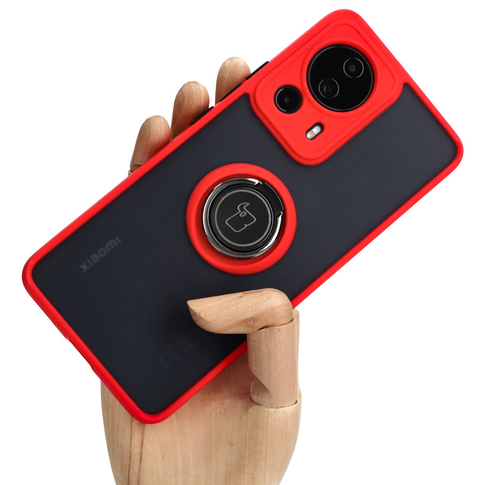 Schutzhülle Bizon Case Hybrid Ring für Xiaomi 13 Lite, Rot