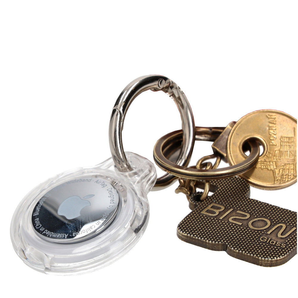 Schutzhülle Bizon Case Locator Keychain für Apple AirTag, Transparent