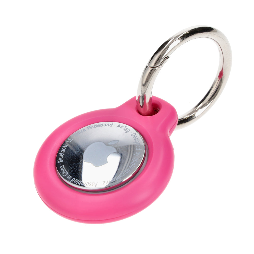 Schutzhülle Bizon Case Locator Keychain für Apple AirTag, Rosa