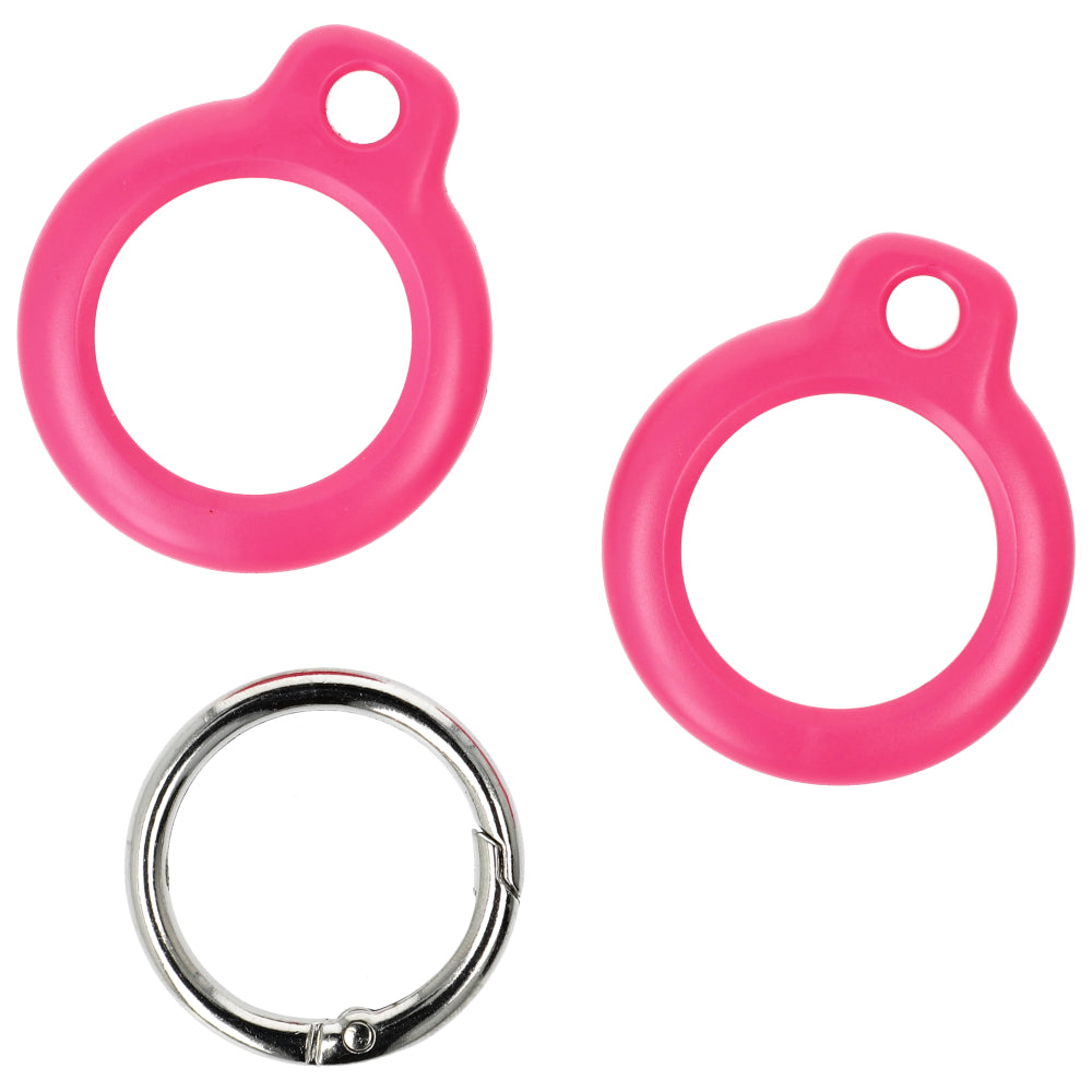 Schutzhülle Bizon Case Locator Keychain für Apple AirTag, Rosa