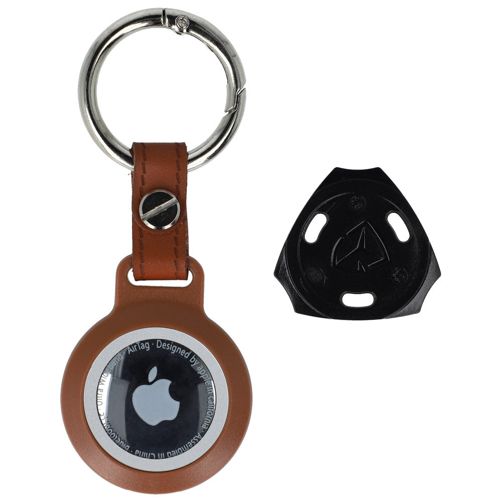 Schutzhülle Bizon Case Locator Waterproof für Apple AirTag, Braun