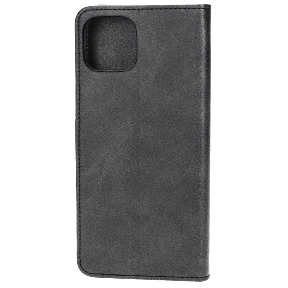 Handyhülle mit Klappe für iPhone 15 Plus, Bizon Case Pocket, Schwarz