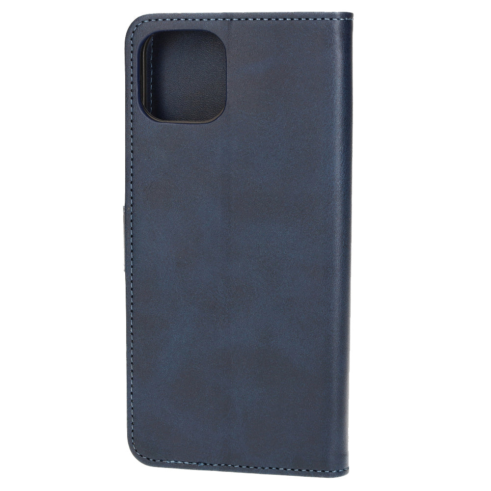 Handyhülle mit Klappe für iPhone 15 Plus, Bizon Case Pocket, Dunkelblau