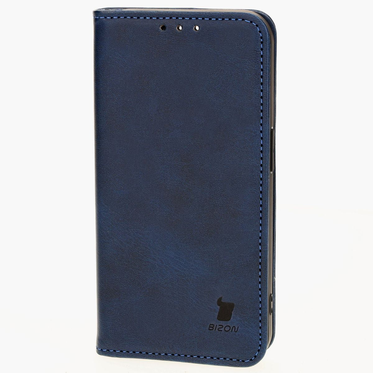 Handyhülle mit Klappe für iPhone 15 Pro, Bizon Case Pocket Pro, Dunkelblau