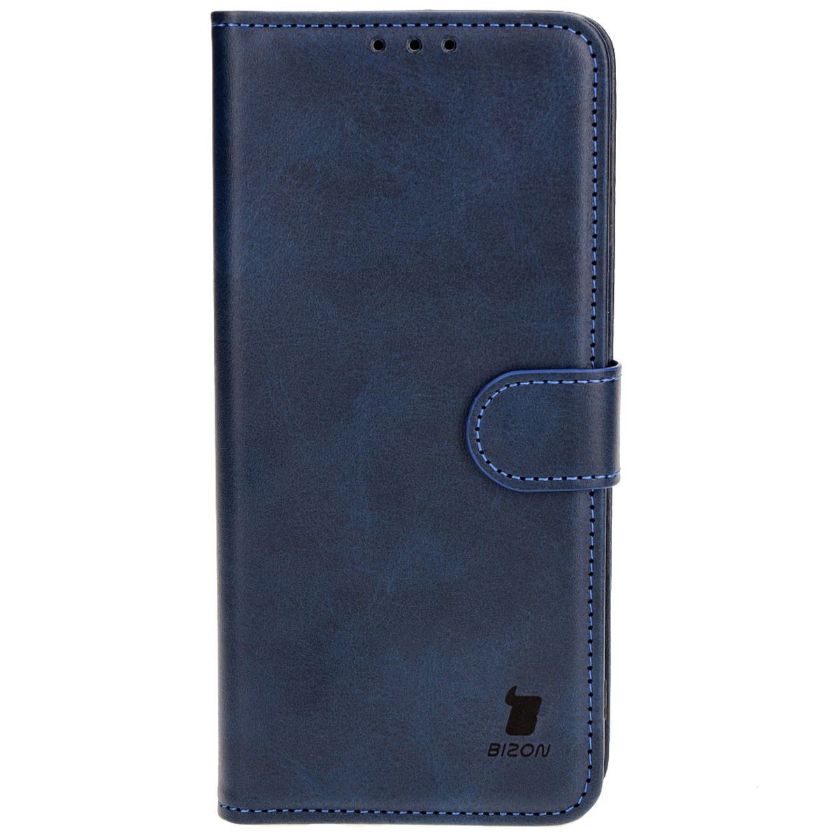 Handyhülle mit Klappe für Motorola Moto G14, Bizon Case Pocket, Dunkelblau