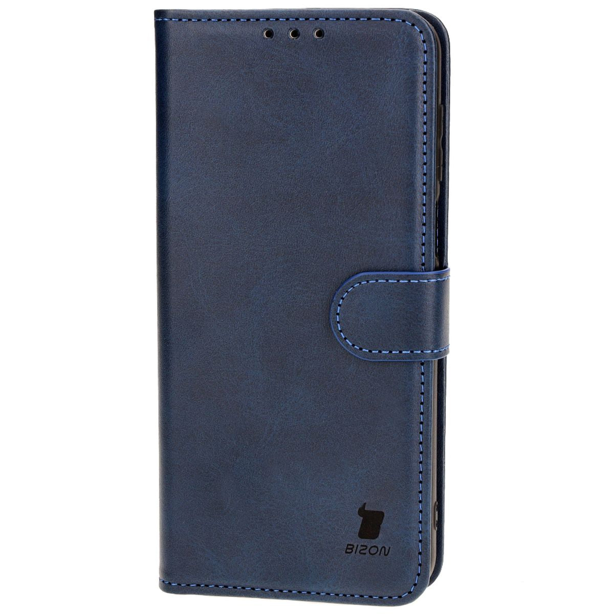 Handyhülle mit Klappe für Motorola Moto G14, Bizon Case Pocket, Dunkelblau