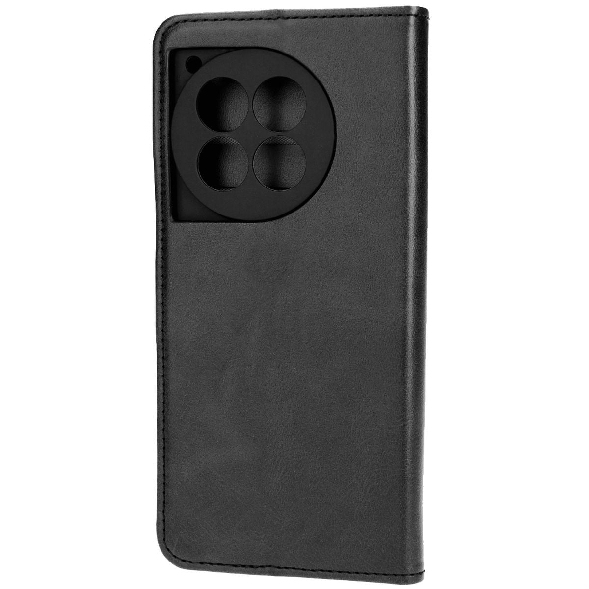 Handyhülle mit Klappe für OnePlus 12R, Bizon Case Pocket, Schwarz