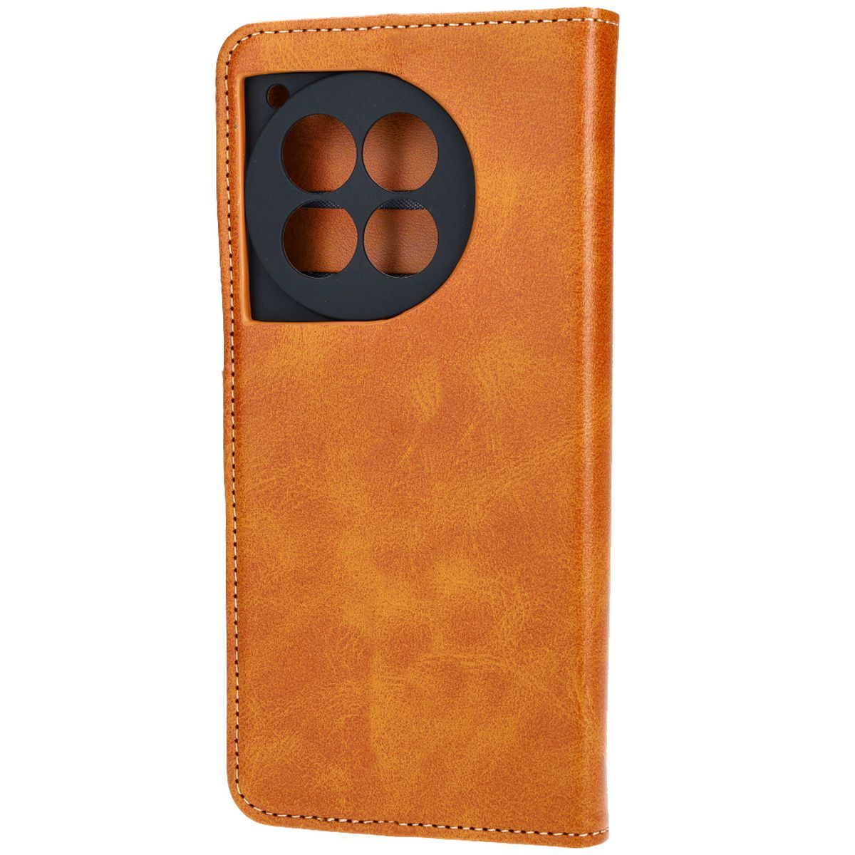 Handyhülle mit Klappe für OnePlus 12R, Bizon Case Pocket, Braun