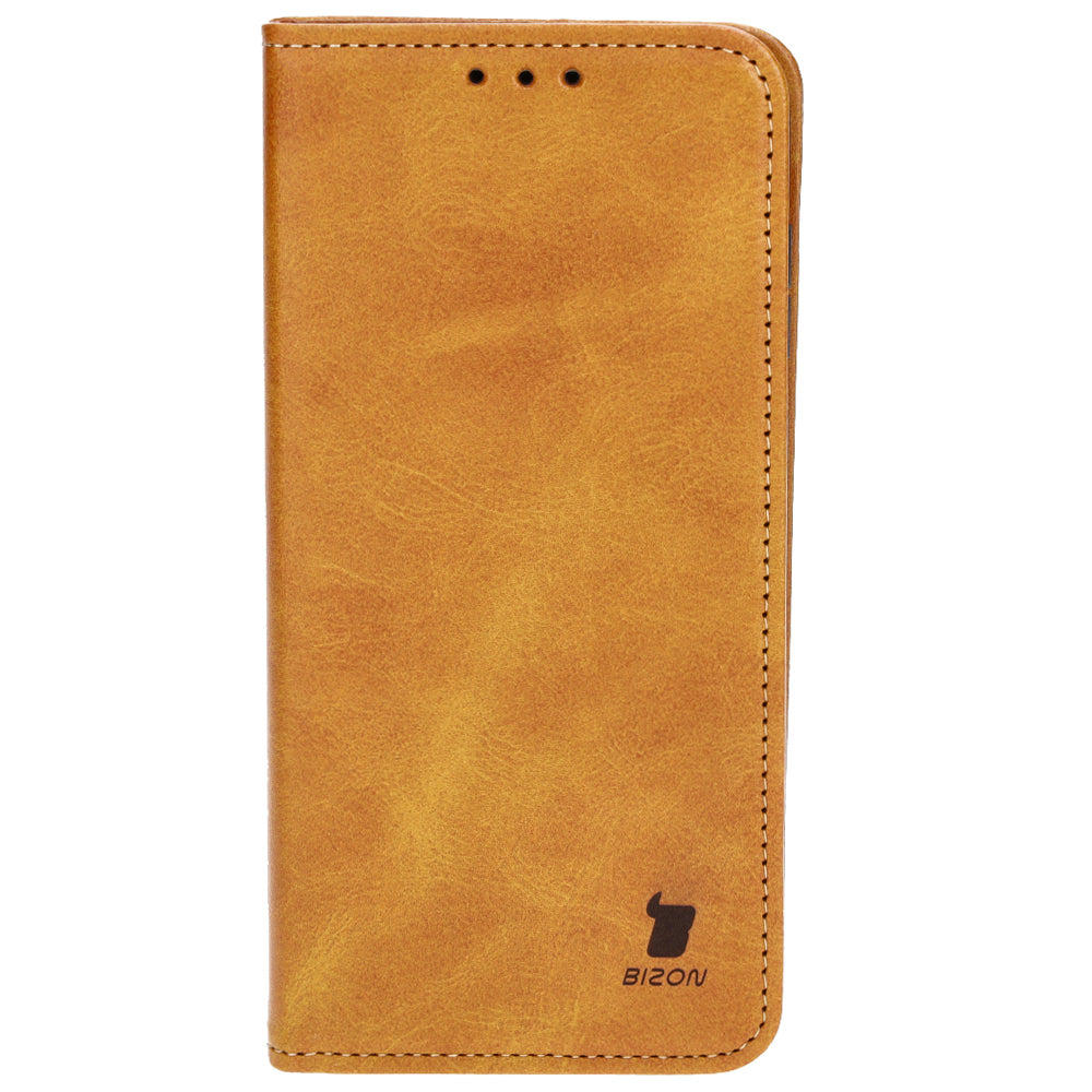 Handyhülle mit Klappe für Galaxy S23 Plus, Bizon Case Pocket Pro, Braun