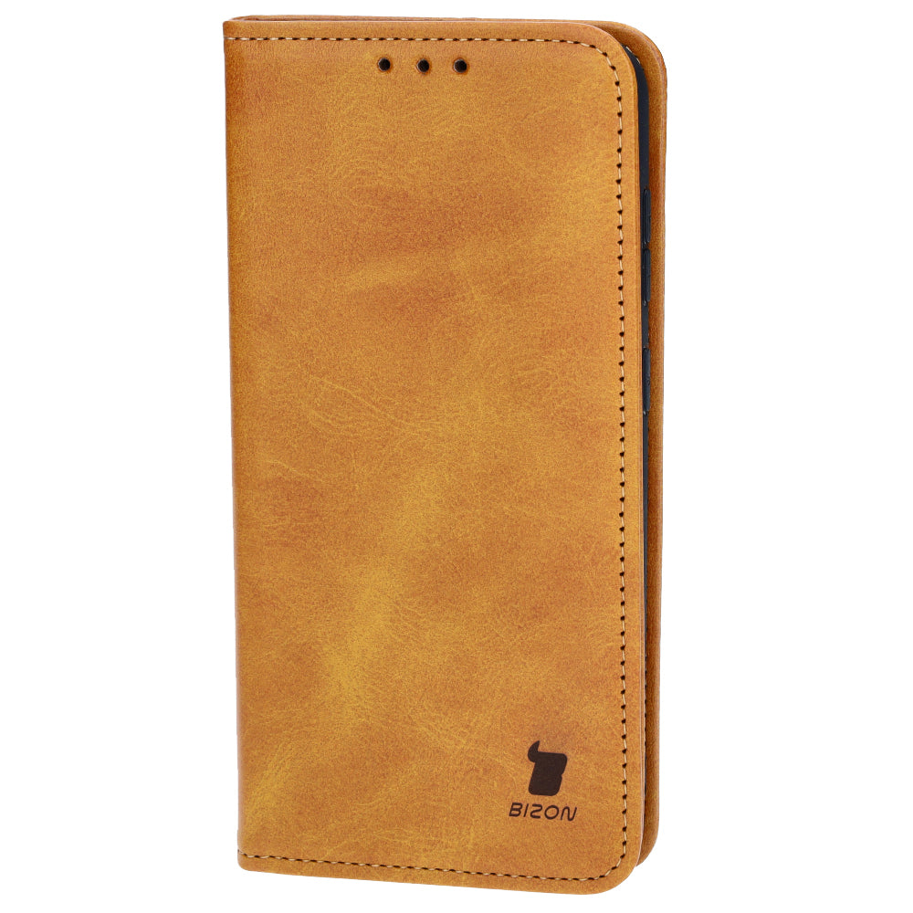 Handyhülle mit Klappe für Galaxy S23 Plus, Bizon Case Pocket Pro, Braun