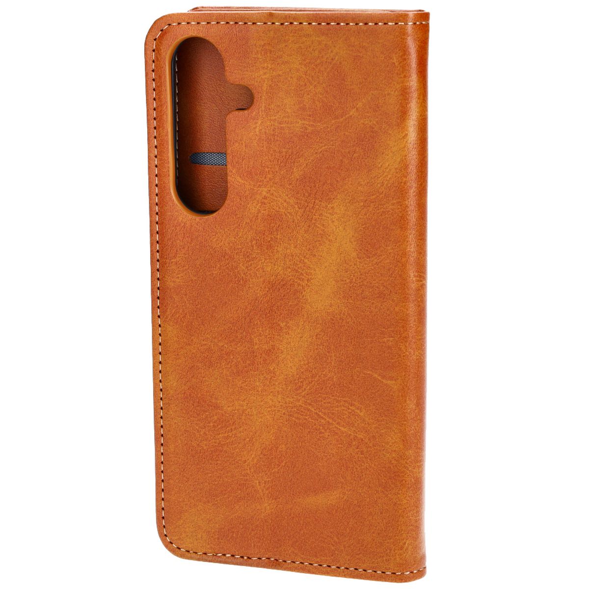 Handyhülle mit Klappe für Galaxy S24 Plus, Bizon Case Pocket Pro, Braun