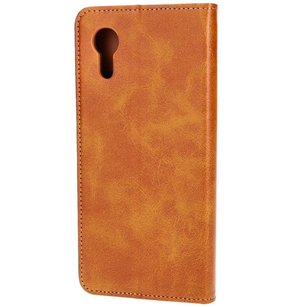 Handyhülle mit Klappe für Galaxy Xcover7, Bizon Case Pocket Pro, Braun