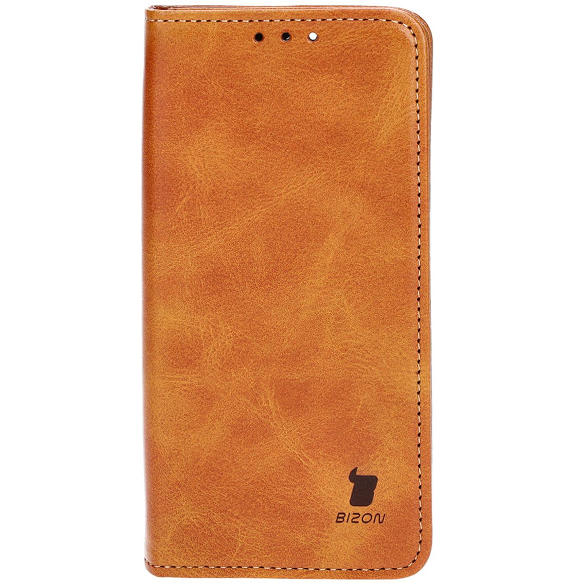 Handyhülle mit Klappe für iPhone 13 Pro, Bizon Case Pocket Pro, Braun