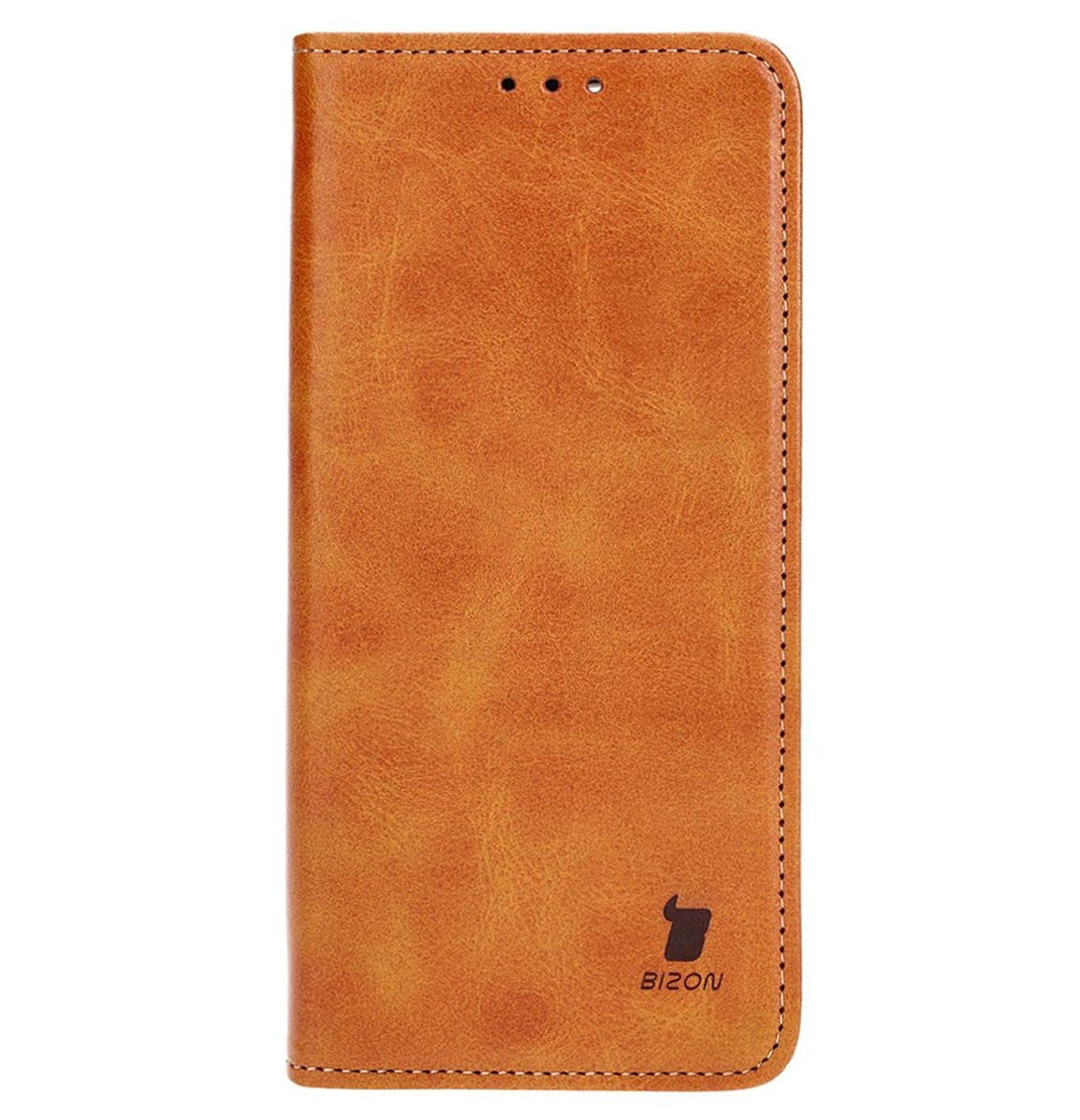 Handyhülle mit Klappe für iPhone 13 Pro Max, Bizon Case Pocket Pro, Braun