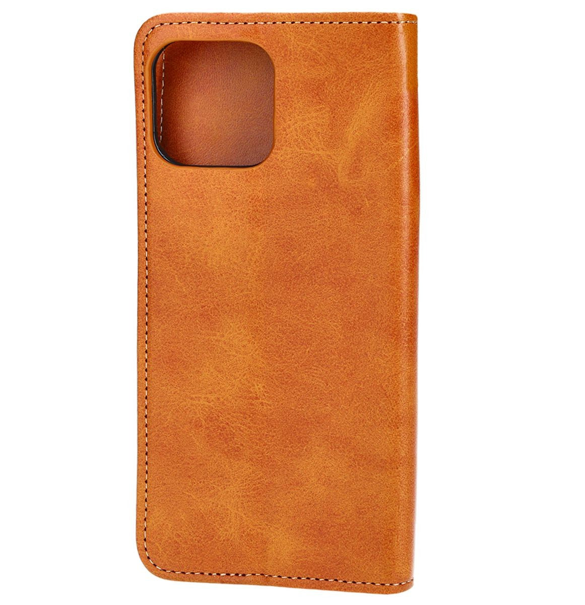 Handyhülle mit Klappe für iPhone 13 Pro Max, Bizon Case Pocket Pro, Braun