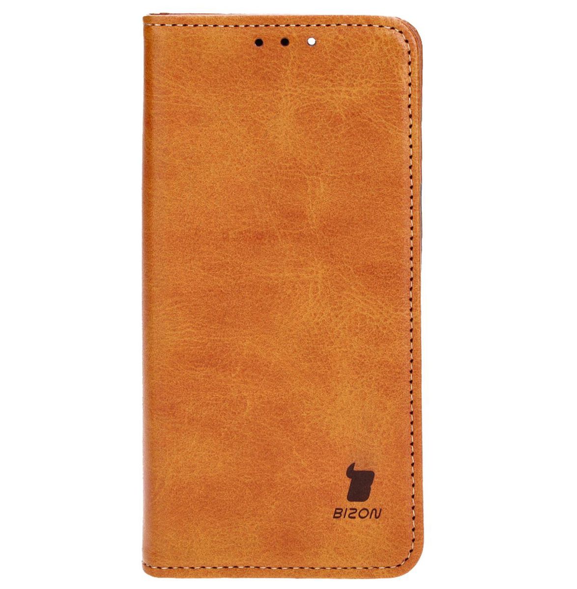 Handyhülle mit Klappe für iPhone 14, Bizon Case Pocket Pro, Braun