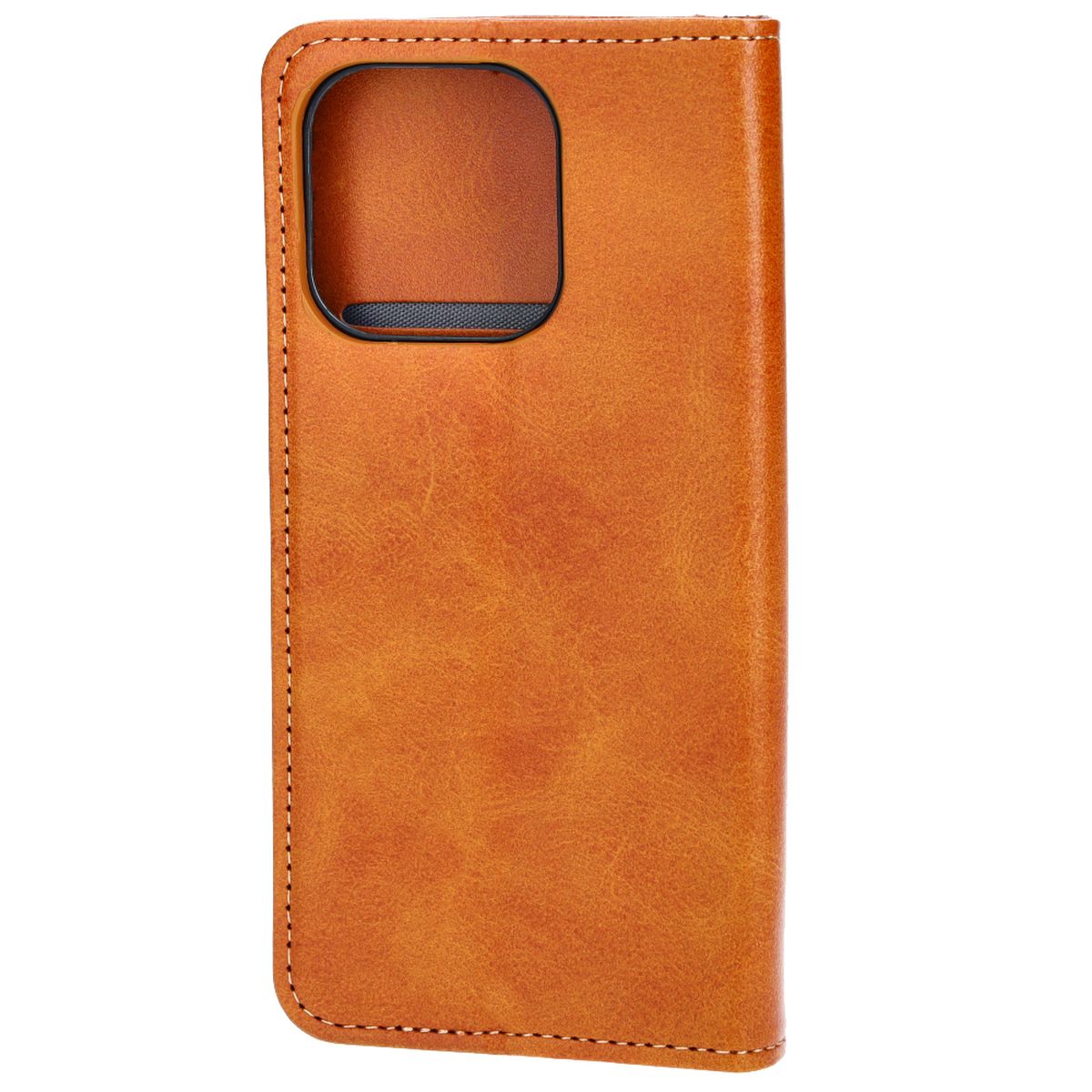 Handyhülle mit Klappe für iPhone 14 Pro, Bizon Case Pocket Pro, Braun