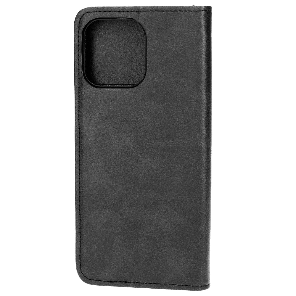 Handyhülle mit Klappe für iPhone 14 Pro Max, Bizon Case Pocket Pro, Schwarz