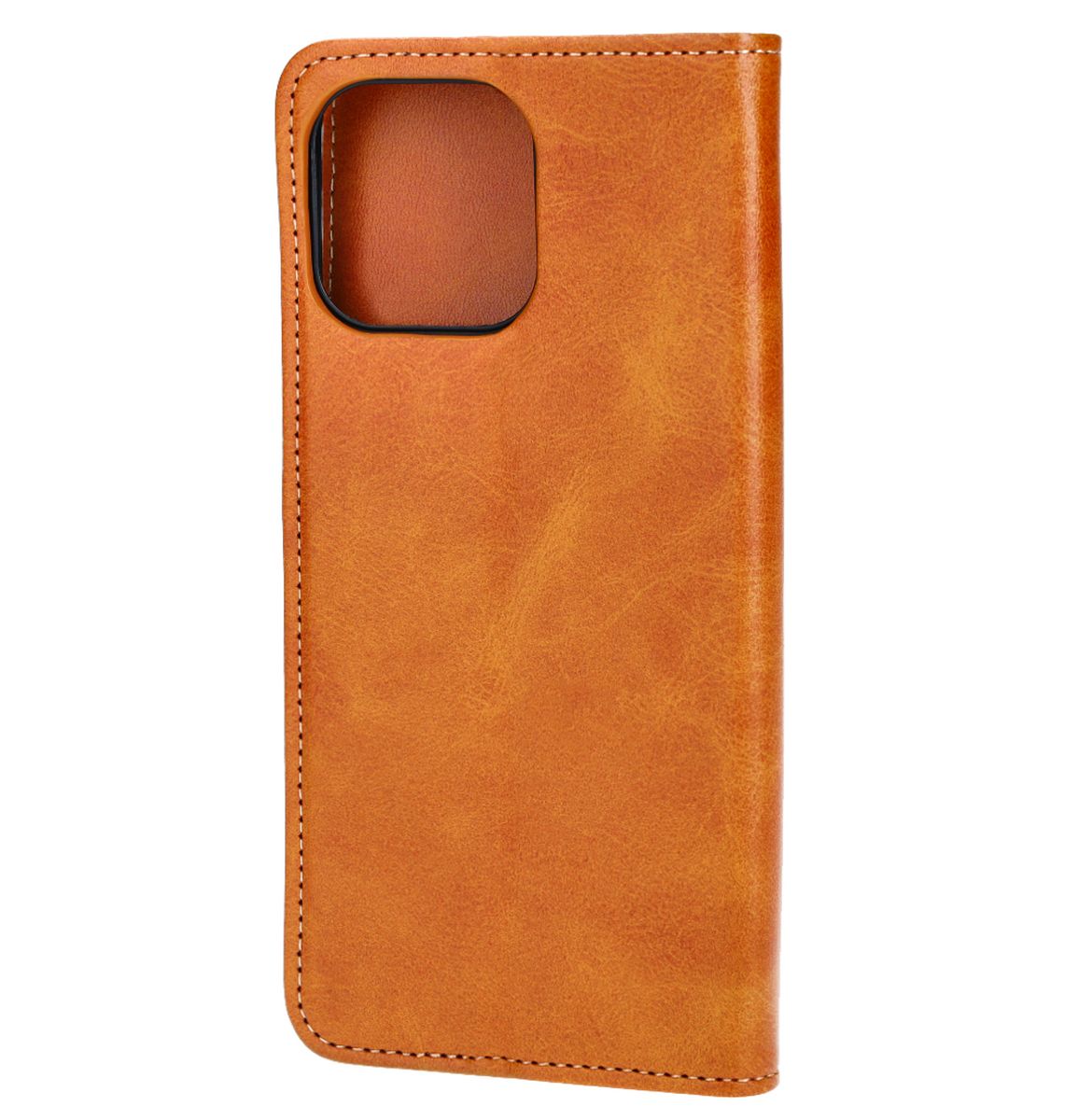 Handyhülle mit Klappe für iPhone 14 Pro Max, Bizon Case Pocket Pro, Braun