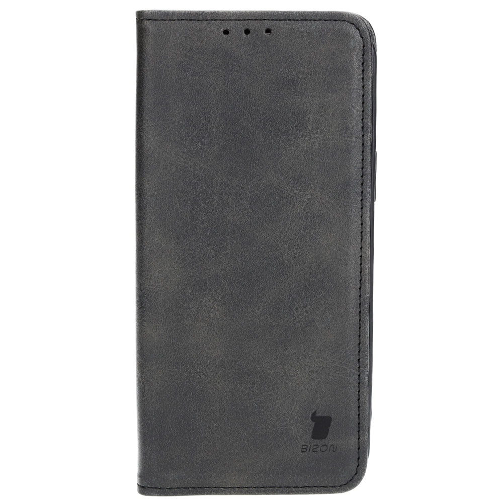 Handyhülle mit Klappe für iPhone 15 Plus, Bizon Case Pocket Pro, Schwarz