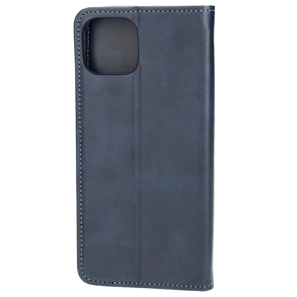Handyhülle mit Klappe für iPhone 15 Plus, Bizon Case Pocket Pro, Dunkelblau
