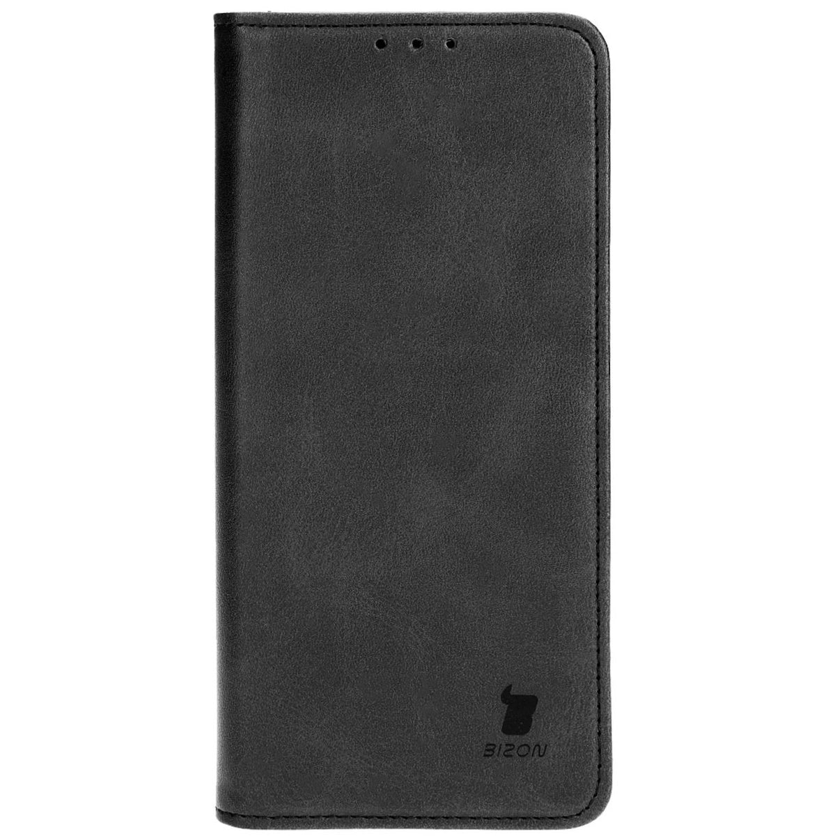 Handyhülle mit Klappe für Motorola Moto G14, Bizon Case Pocket Pro, Schwarz