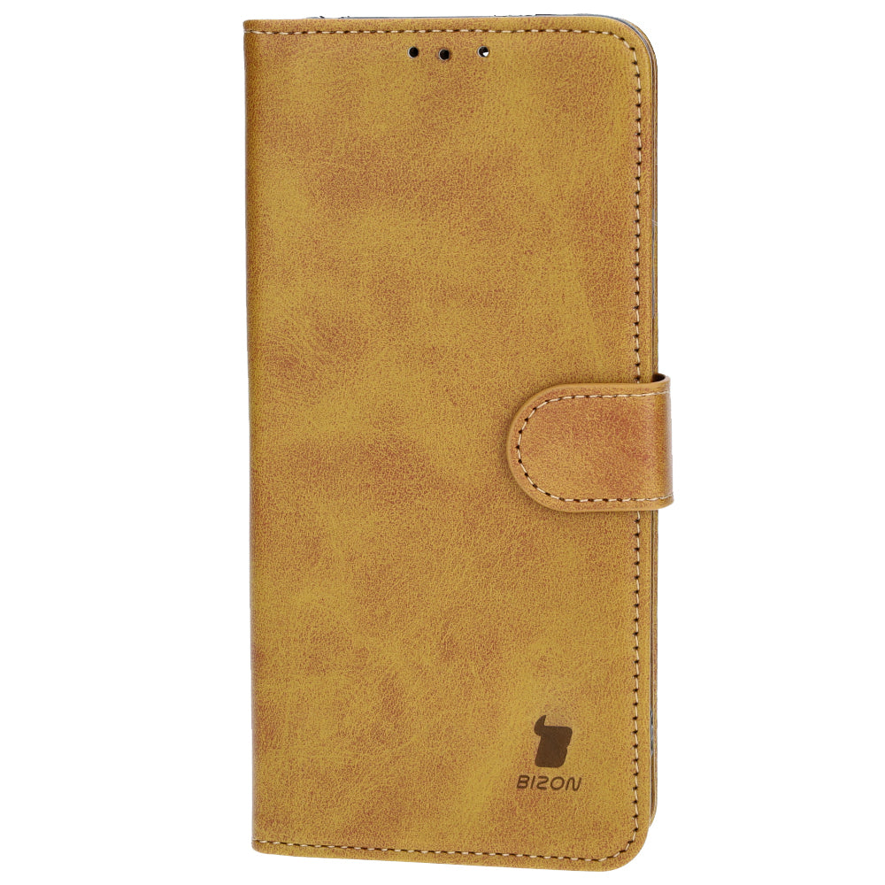 Handyhülle mit Klappe für Xiaomi Redmi Note 12 5G / Xiaomi Poco X5, Bizon Case Pocket, Braun