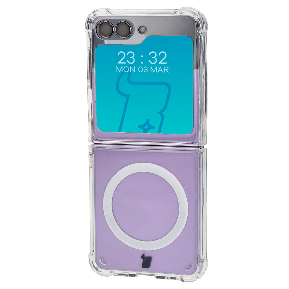 Schutzhülle Bizon Case Pure MagSafe für Galaxy Z Flip5, Transparent