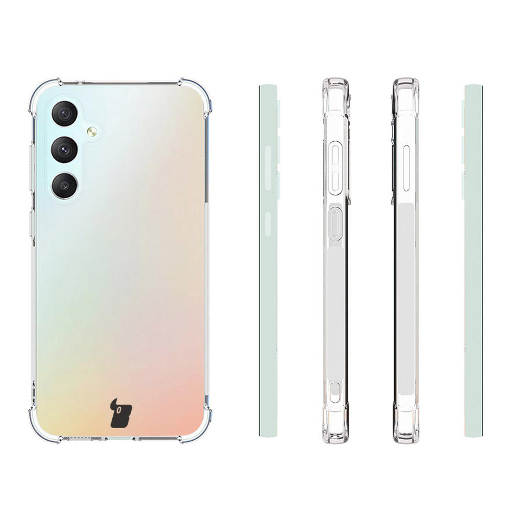 Schutzhülle + 2x Glas Bizon Case Clear Pack für Galaxy S23 FE, Transparent