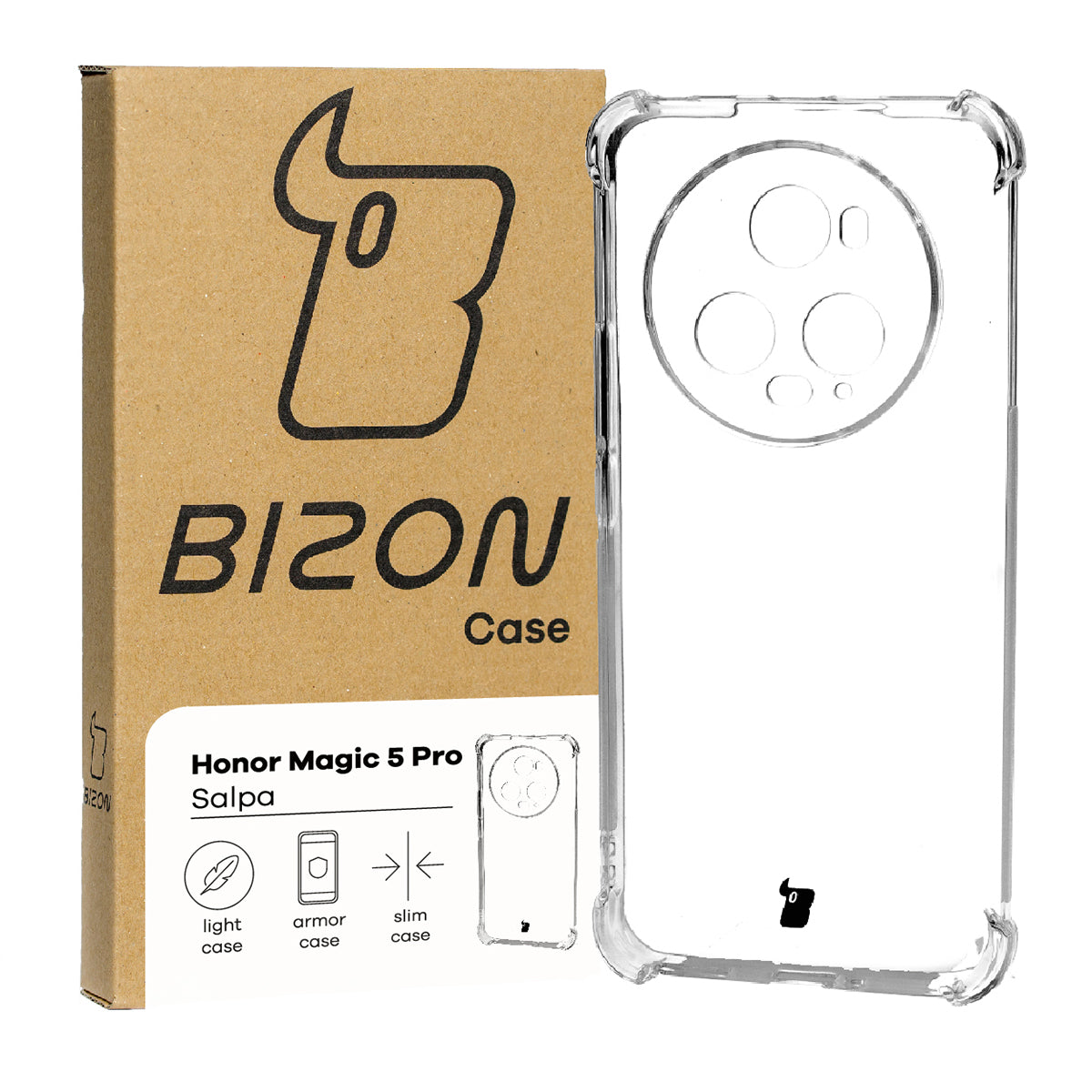 Flexible Schutzhülle für Honor Magic5 Pro, Bizon Case Salpa, Transparent