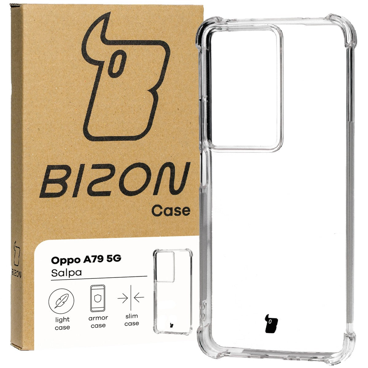 Flexible Schutzhülle für Oppo A79 5G, Bizon Case Salpa, Transparent