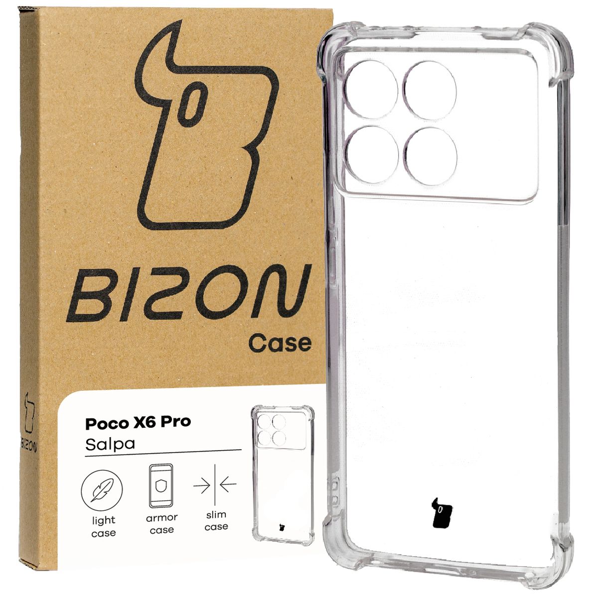 Flexible Schutzhülle für Xiaomi Pocophone X6 Pro, Bizon Case Salpa, Transparent