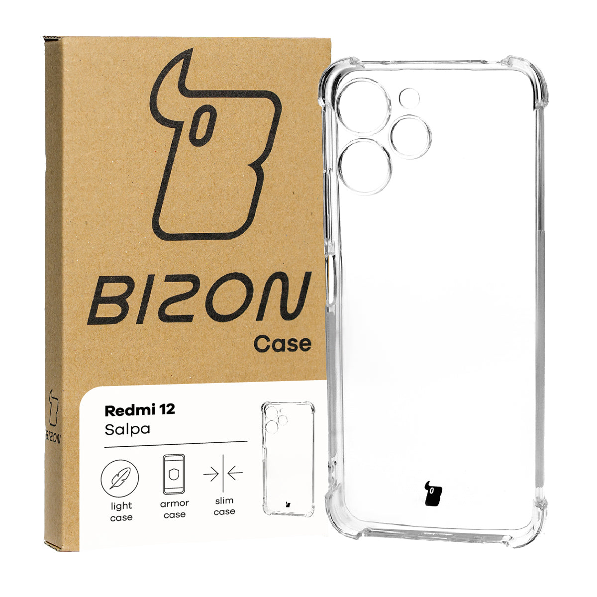 Flexible Schutzhülle für Xiaomi Redmi 12, Bizon Case Salpa, Transparent