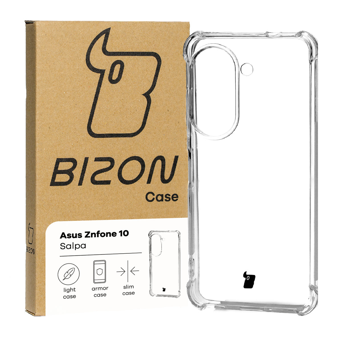 Flexible Schutzhülle für Asus Zenfone 10 / 9, Bizon Case Salpa, Transparent