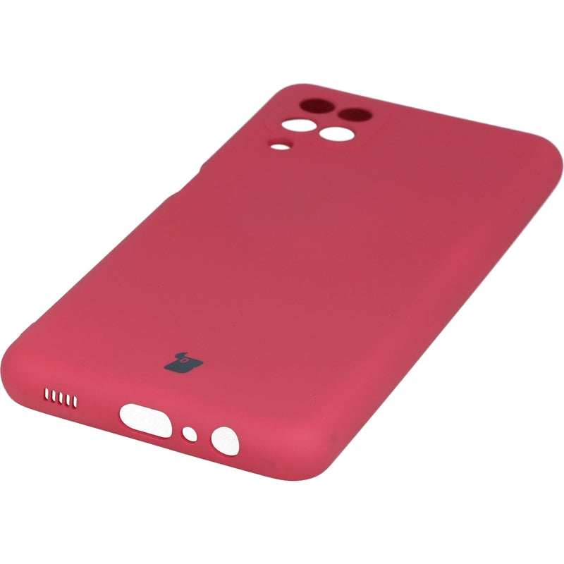 Schutzhülle Bizon Case Silicone für Galaxy A12 / M12, Dunkelrosa