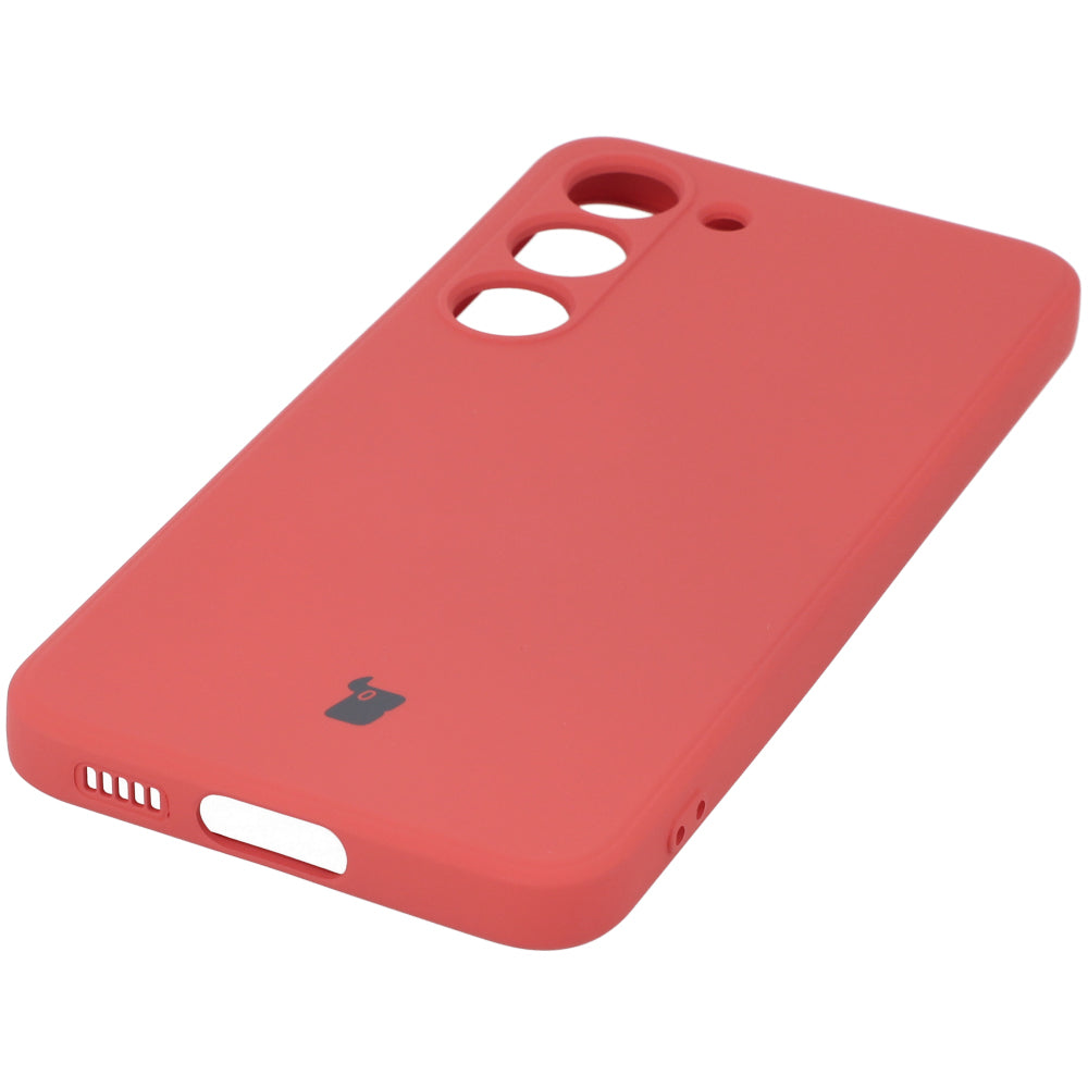 Schutzhülle Bizon Case Silicone Sq für Galaxy S23, Dunkelrosa