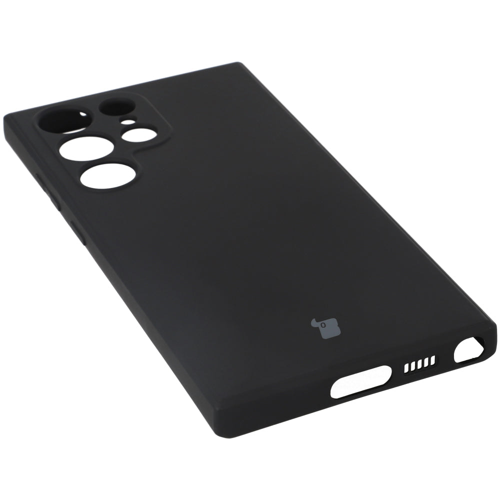 Schutzhülle Bizon Case Silicone Sq für Galaxy S23 Ultra, Schwarz