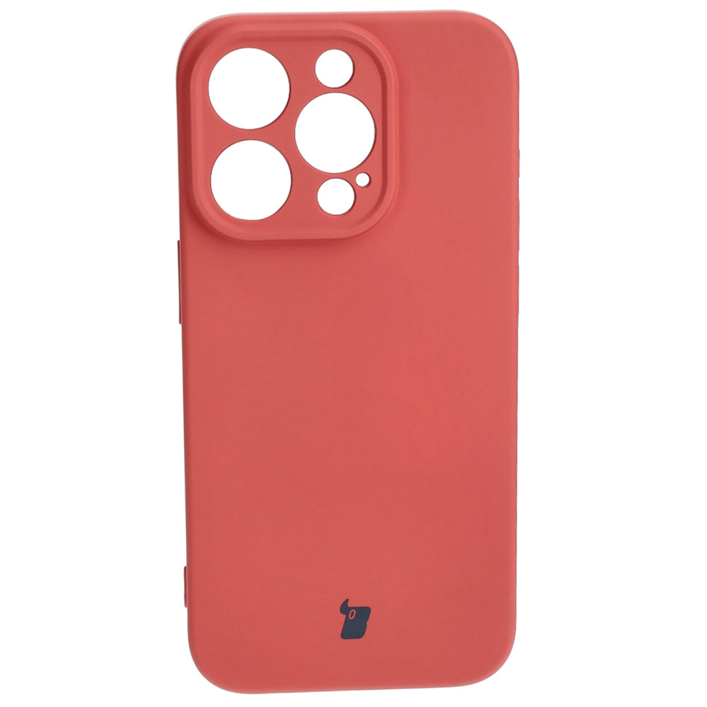 Schutzhülle Bizon Case Silicone für iPhone 15 Pro, Dunkelrosa