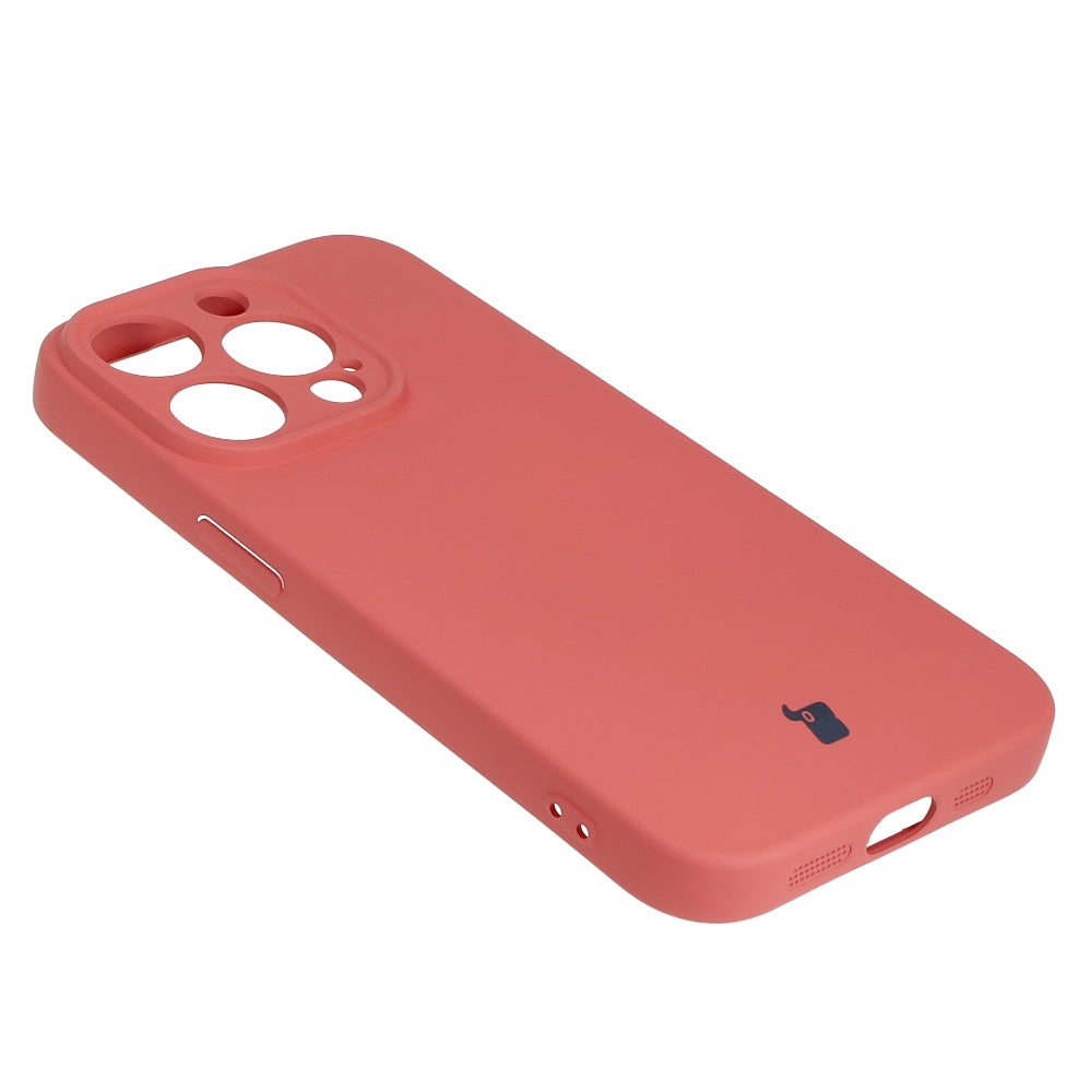 Schutzhülle Bizon Case Silicone für iPhone 15 Pro, Dunkelrosa