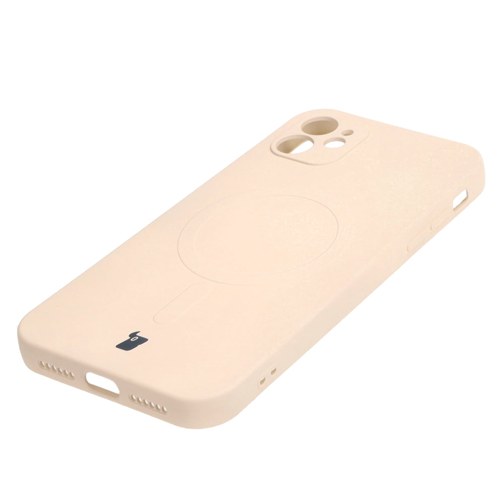 Schutzhülle Bizon Case Silicone MagSafe für Apple iPhone 11, Beige