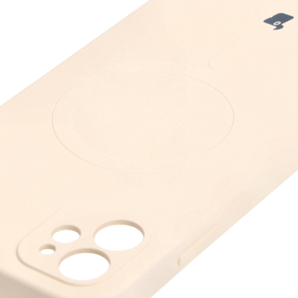 Schutzhülle Bizon Case Silicone MagSafe für Apple iPhone 11, Beige