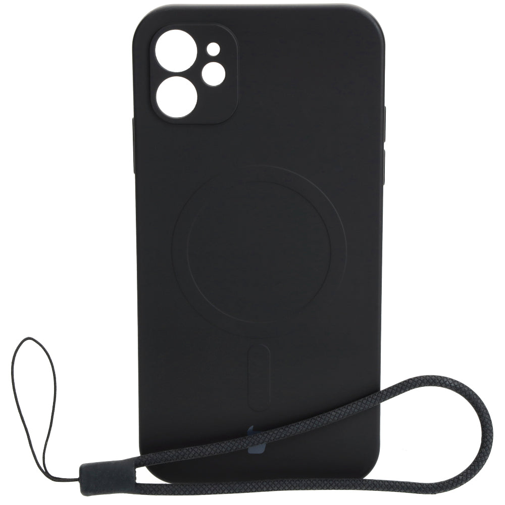 Schutzhülle Bizon Case Silicone MagSafe für Apple iPhone 11, Schwarz