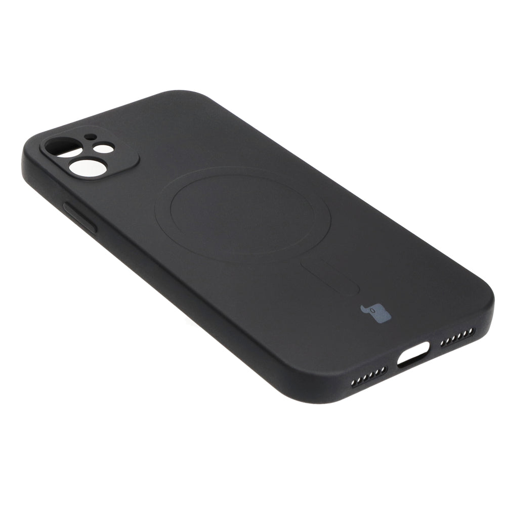 Schutzhülle Bizon Case Silicone MagSafe für Apple iPhone 11, Schwarz