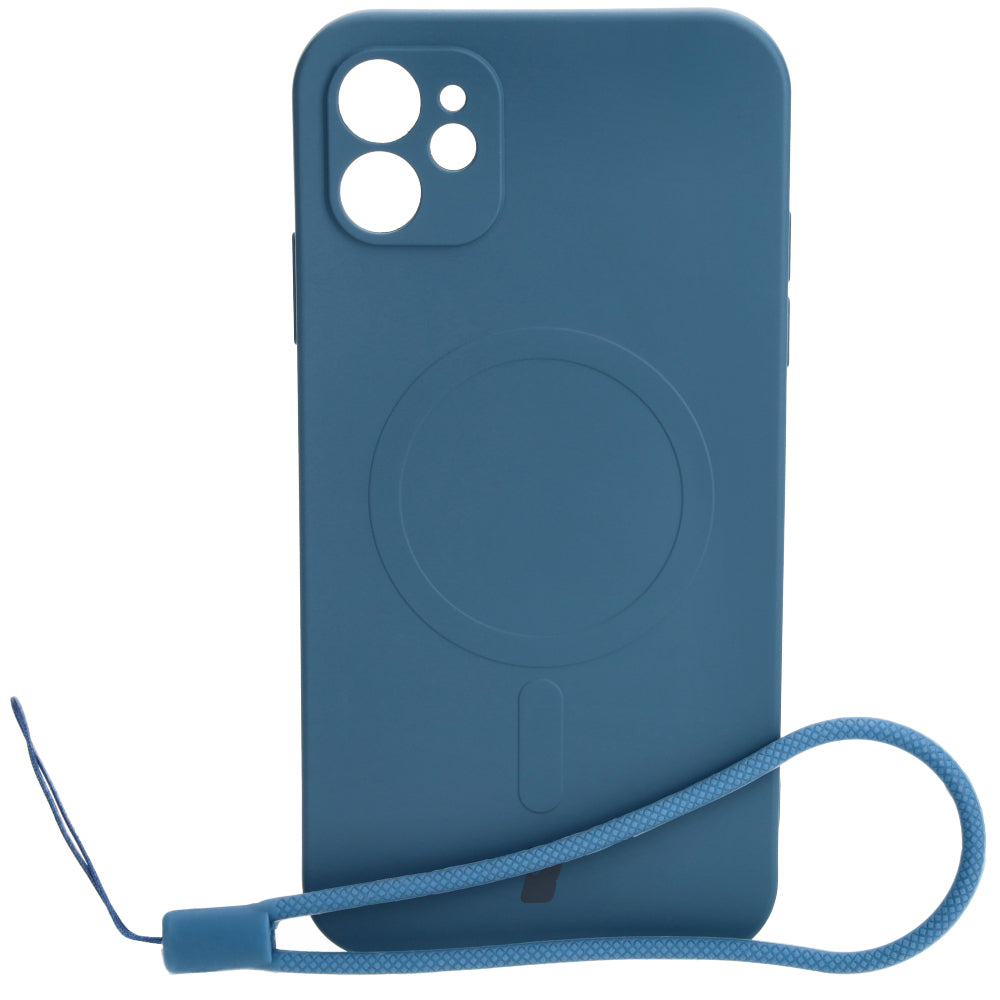Schutzhülle Bizon Case Silicone MagSafe für Apple iPhone 11, Dunkelblau